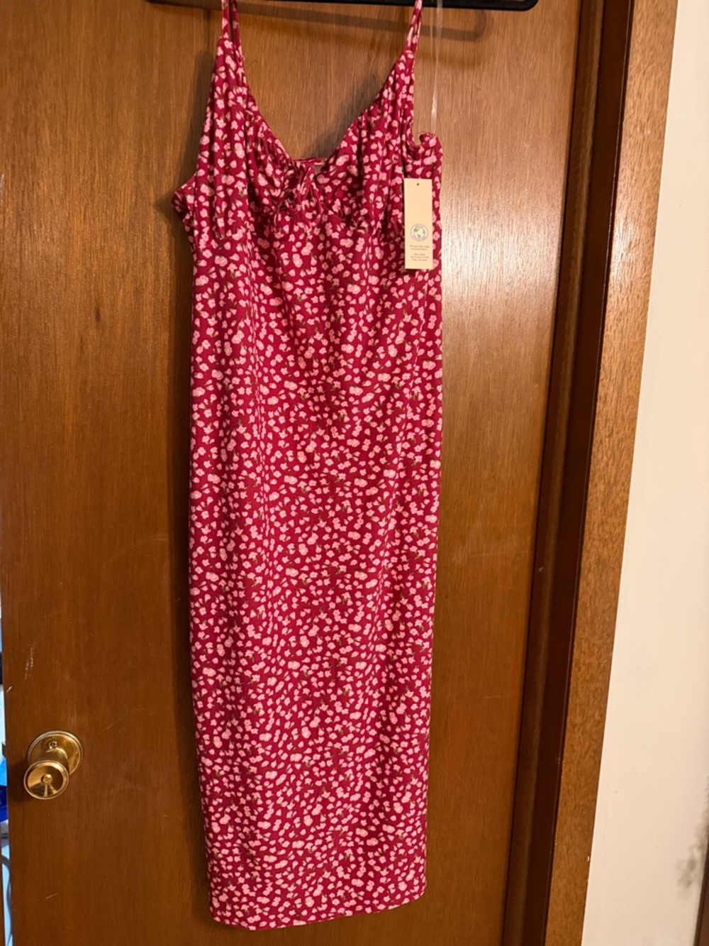 Pink flowery Slip Dress